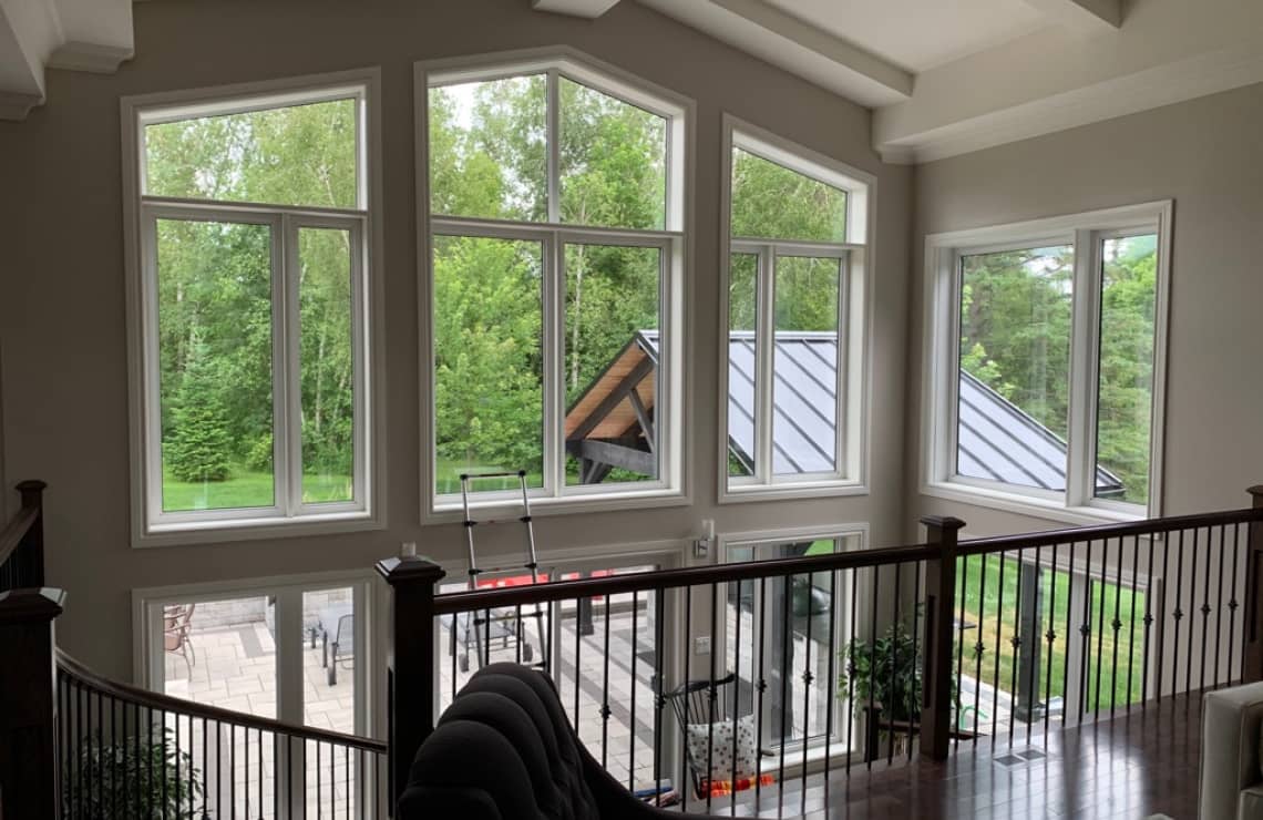 bright room with clear windows from our window cleaning service in Belleville