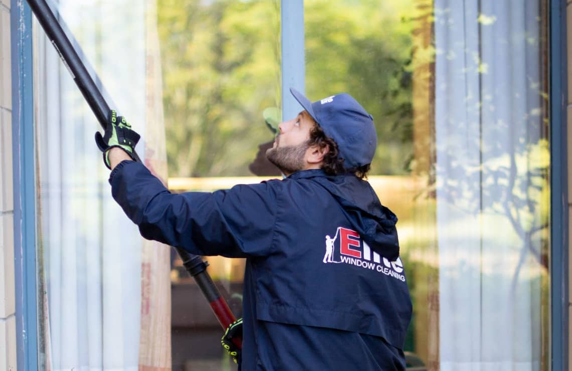 Cleaning process is going on with pressure washing in Calgary.