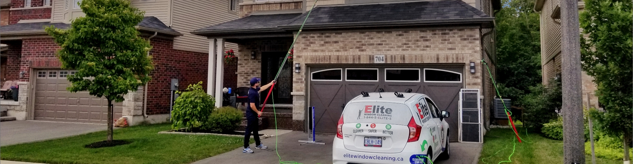 Employee performing window Cleaning in vancouver